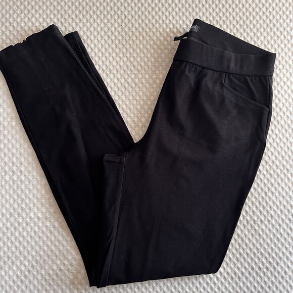 Eileen Fisher Stretch Crepe Pant S SP PS Black Skinny Straight Ankle Trouser Zip - Picture 2 of 5